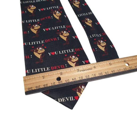Looney Tunes Taz Mania Devil Warner Bros Cartoon Character Tie Novelty Necktie - Picture 3 of 5